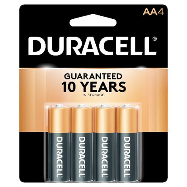 Duracell Coppertop Alkaline AA Batteries 4ct