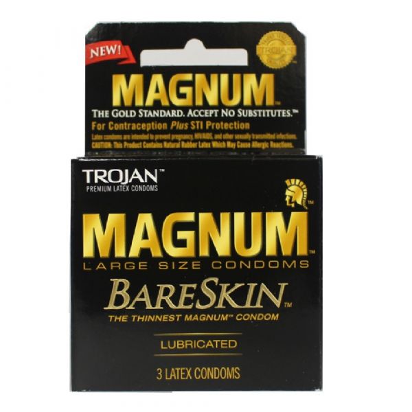 Trojan Condoms Magnum Bare Skin 3ct