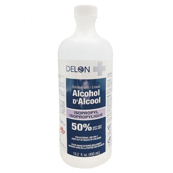 Delon Rubbing Alcohol Antiseptic 50% 450ml