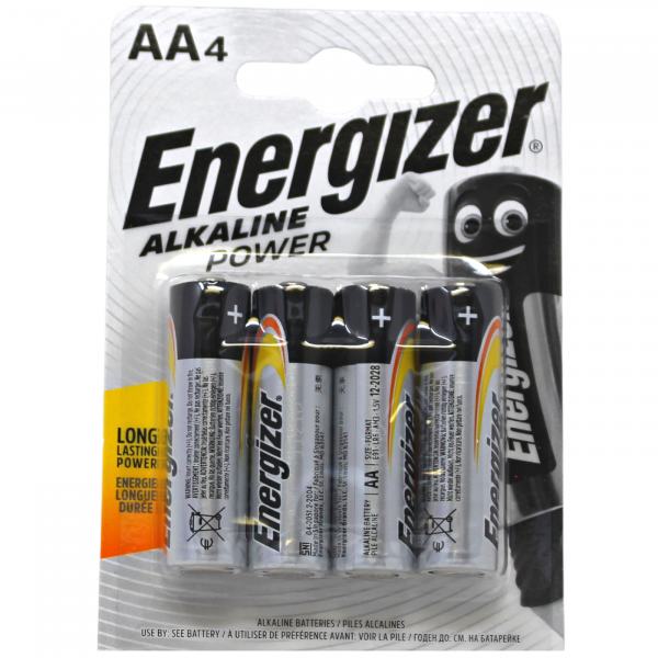 Energizer Alkaline Battery AA 4ct