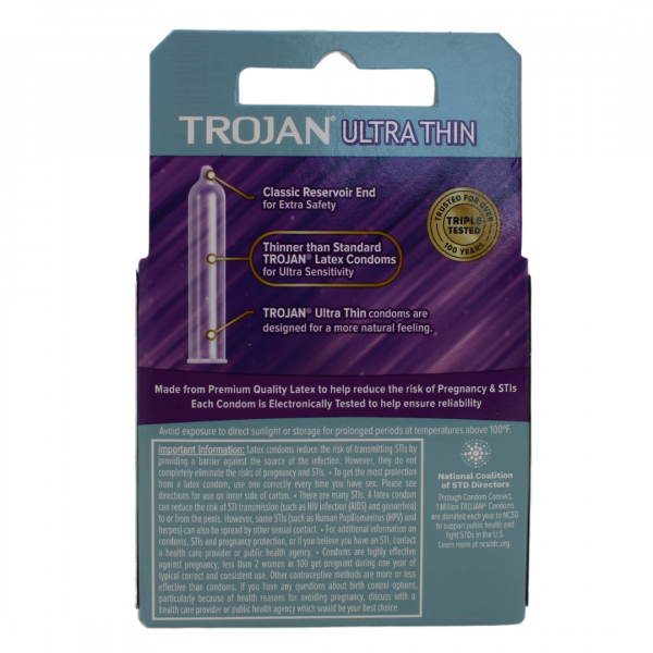 Trojan Condoms Ultra Thin 3ct