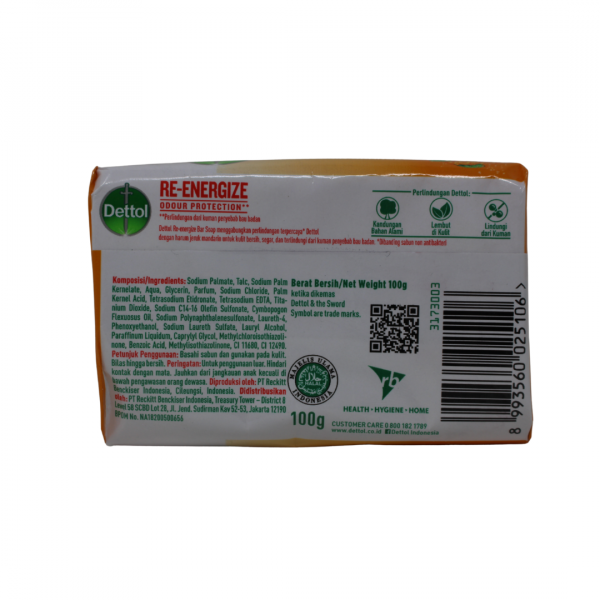 Dettol Bar Soap Re-Energize 100g