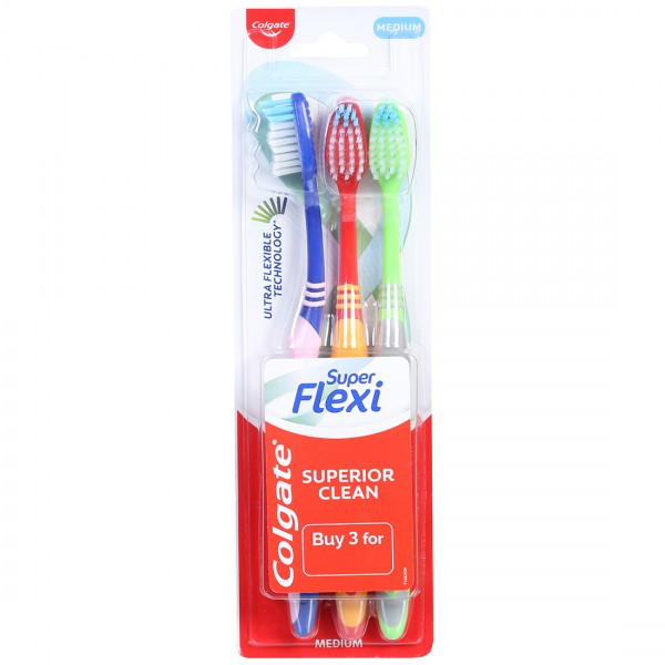 Colgate Toothbrush Flex Medium 3ct