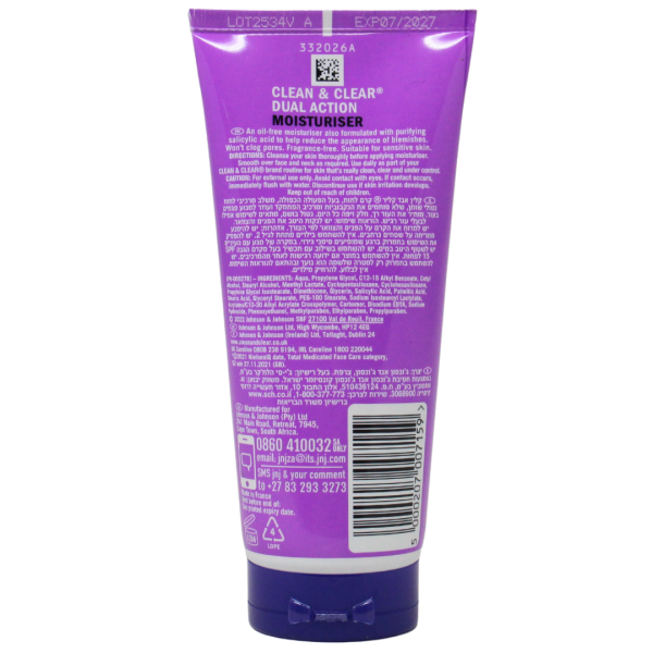 Clean & Clear Moisturizing Cream 100ml Dual