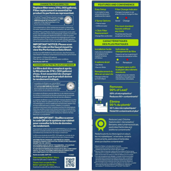 Brita Tap Water Basic White Filter System