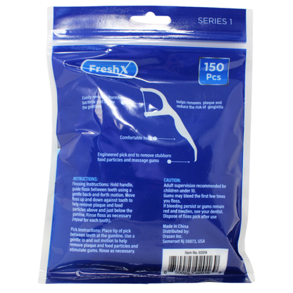 FreshX Floss Picks 150ct