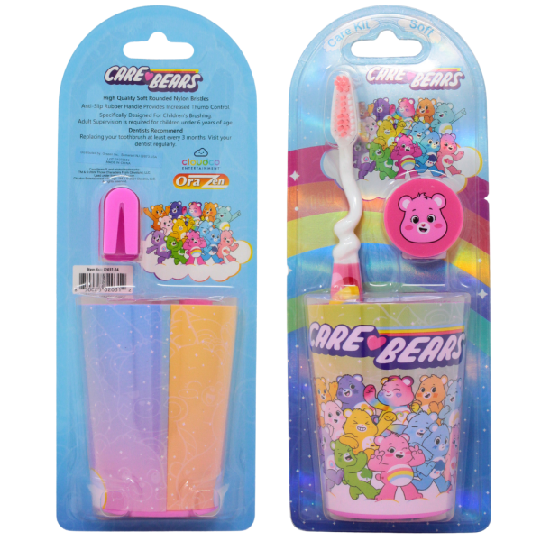 Care Bears Kids Oral Care Kit with Toothbrush Cup and Cap