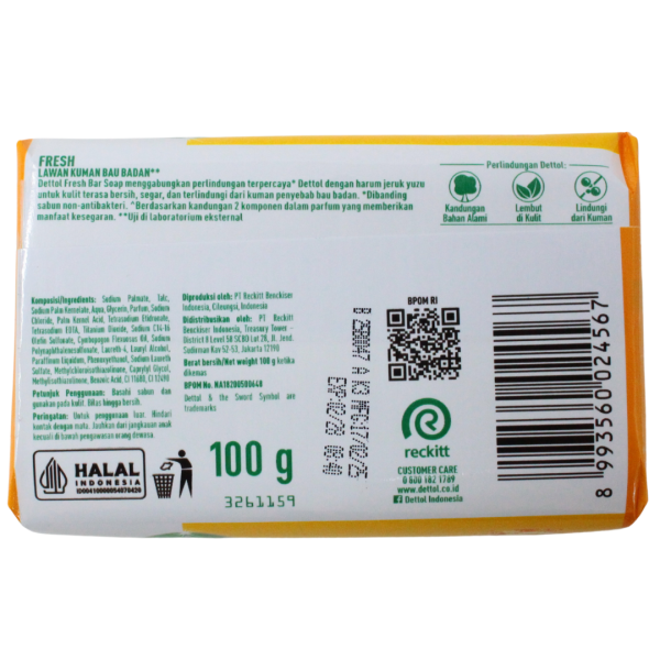 Dettol Bar Soap Fresh 100g