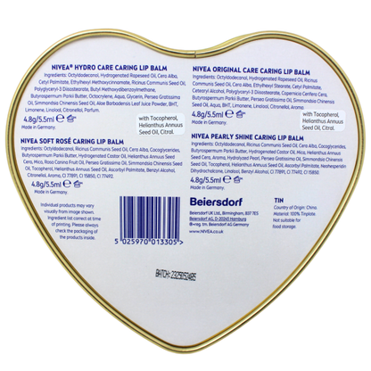 Nivea Luxurious 4 Piece Lip Balm Set