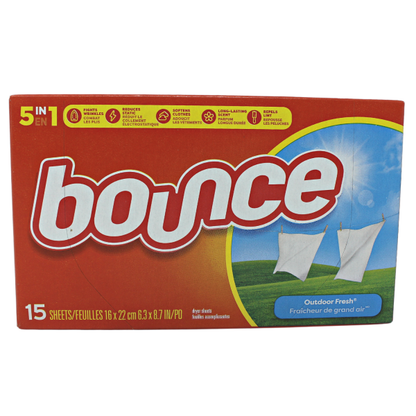 Bounce Fabric Softener Sheets Outdoor Fresh 15ct