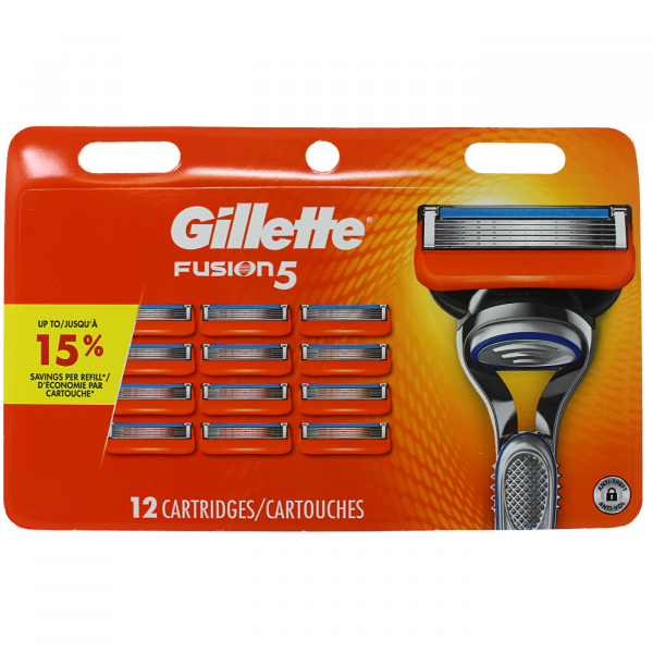 Gillette Fusion5 12 Cartridges Carded