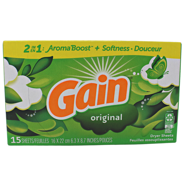 Gain Fabric Softener Sheets Original 15CT
