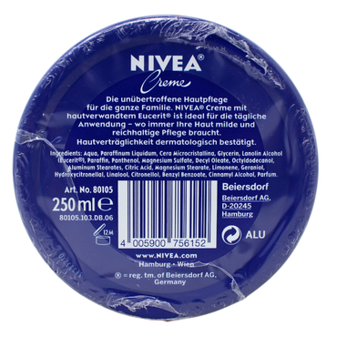 Nivea Cream 250ml Blue Tin
