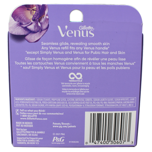 Gillette Venus 6carts Comfortglide Freesia