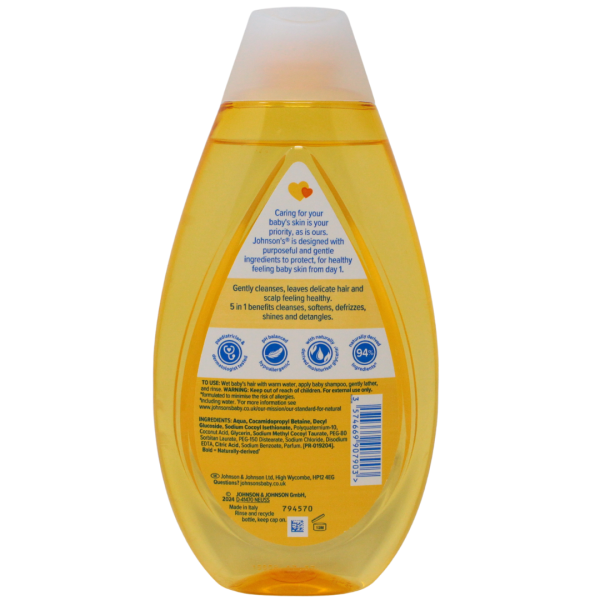 Johnsons Baby Shampoo Pure Gentle 500mL