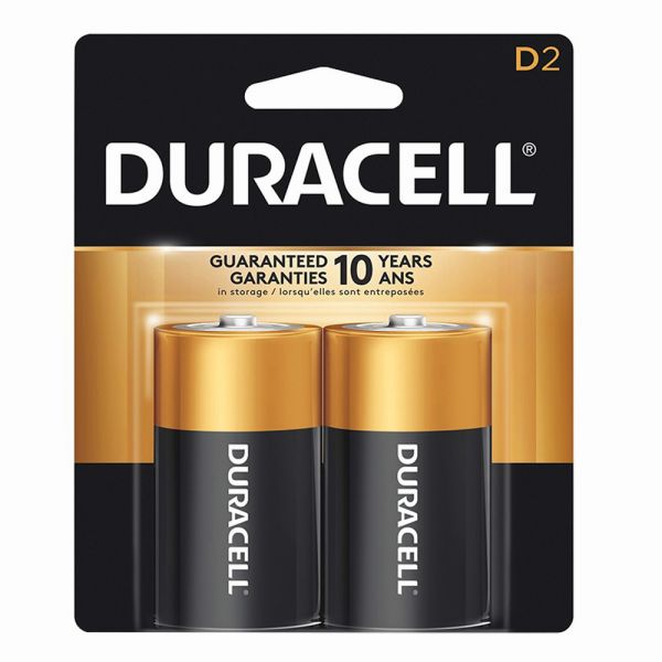 Duracell Coppertop Alkaline D Batteries 2ct