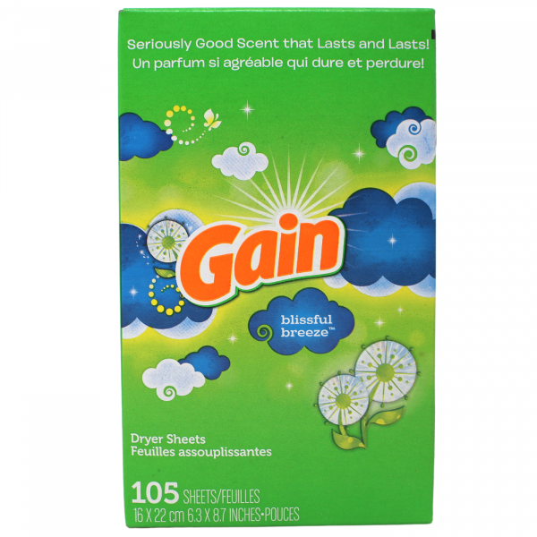 Gain Fabric Softener Sheets Blissful Breeze 105ct