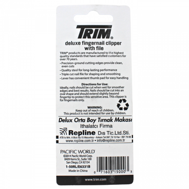 TRIM Deluxe Fingernail Clipper + File