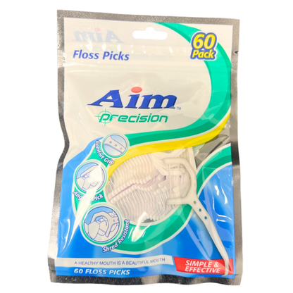 AIM Floss Picks Precision 60ct