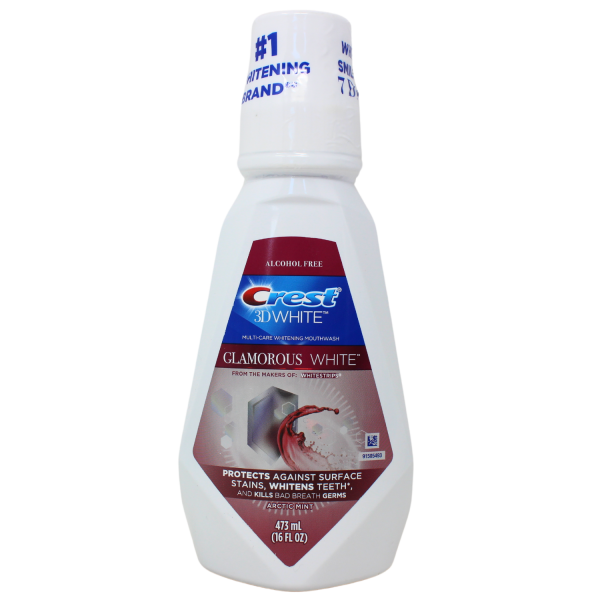 Crest Mouthwash Glamorous White Arctic Mint 473ml