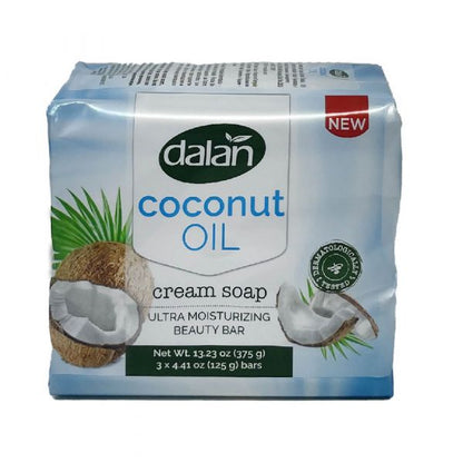 Dalan Cream Bar Soap Coconut Oil 3CT 125g