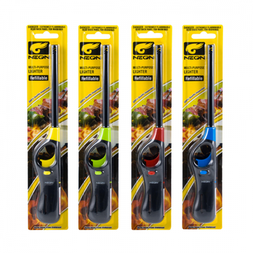 Mk Neon Assorted Color BBQ Lighter Refillable