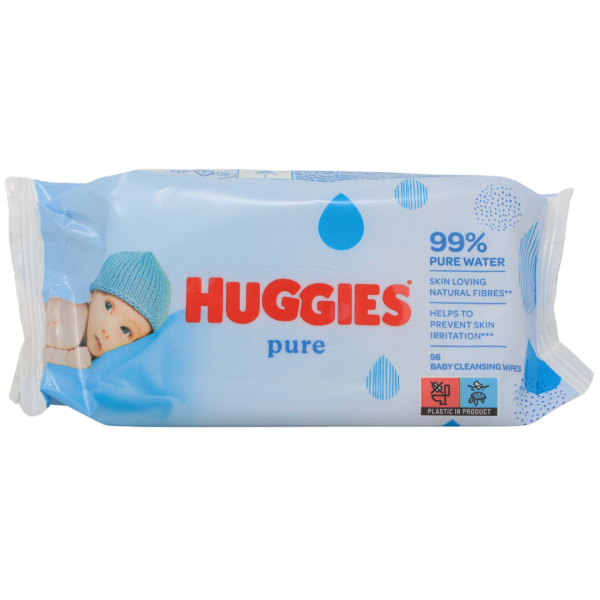 Huggies Wipes Pure Gentle Cleaning 56ct