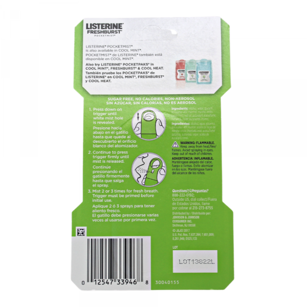 Listerine Pocket Mist Fresh Burst 7.7ml