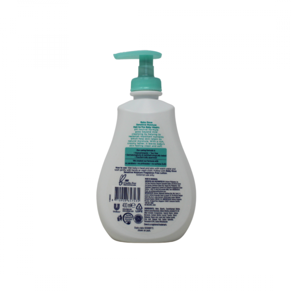 Dove Baby Wash Head-to-Toe Sensitive Moisture 400ml