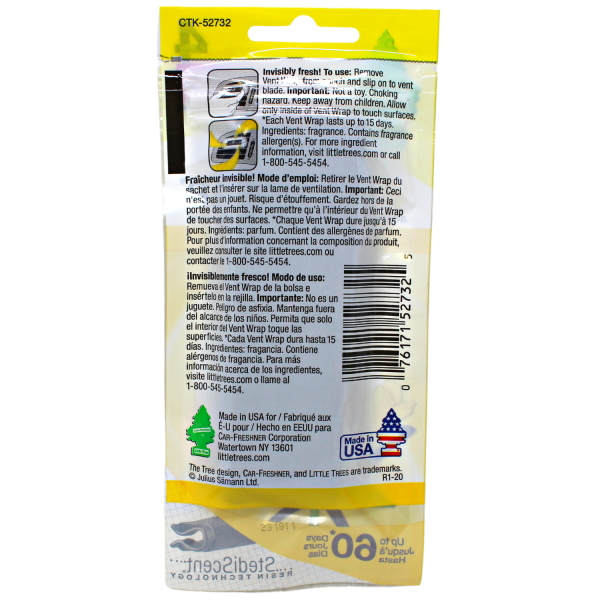 Little Trees Vent Wrap Vanillaroma 4ct