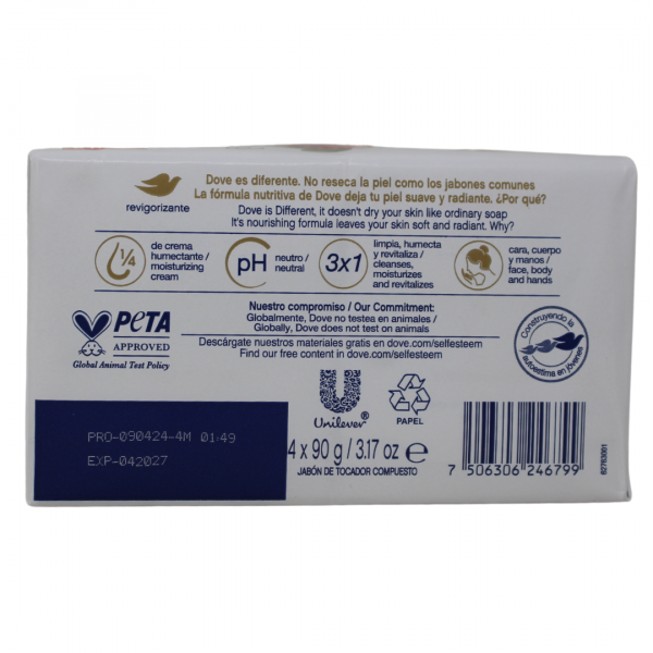 Dove Bar Soap Revive Pomegranate 4ct 90g