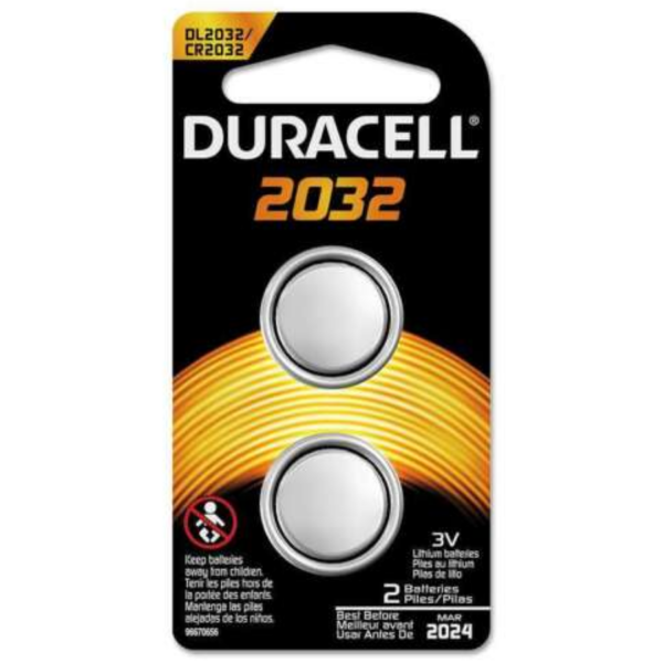 Duracell 2032 3V Button Coin Cell Battery 2ct