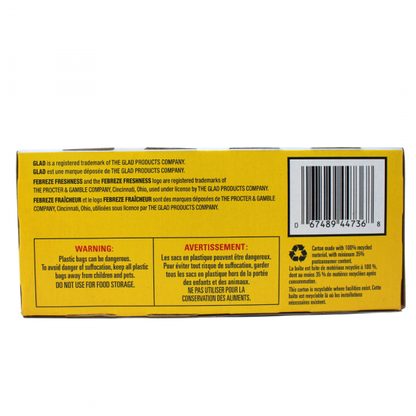 Glad Garbage Bags White Small Febreze 48ct