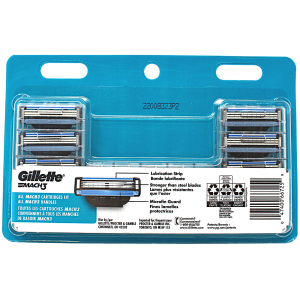 Gillette Mach 3 12Cartridges Carded
