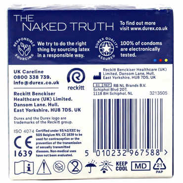 Durex Condoms Original Extra Safe 3ct