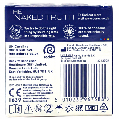 Durex Condoms Original Extra Safe 3ct