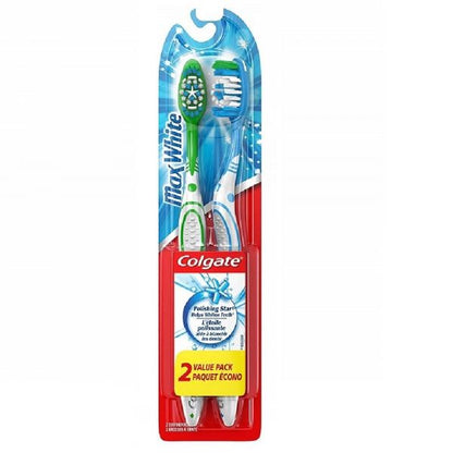 Colgate Toothbrush Medium Max White 2ct