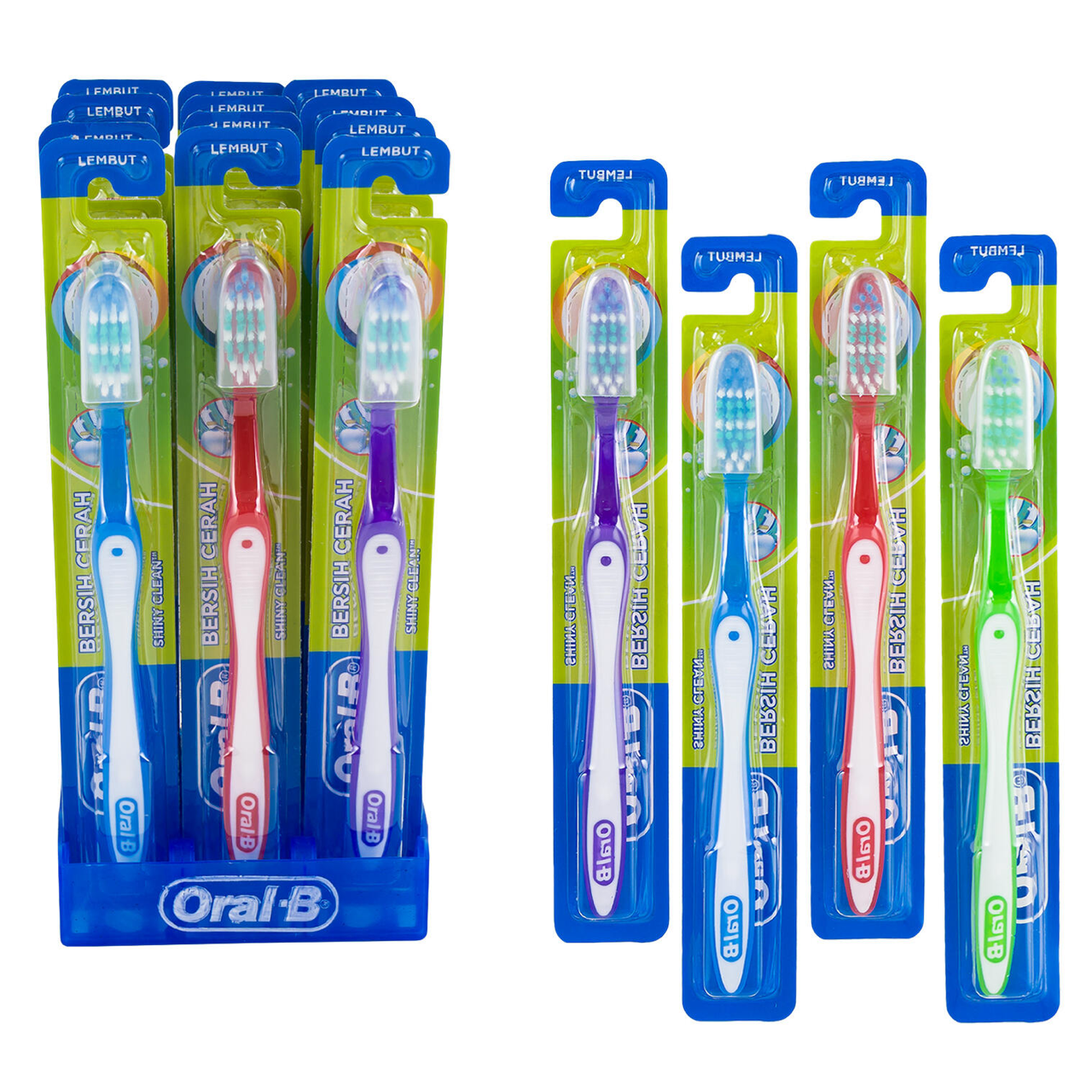 Oral-B Toothbrush Soft Shiny Clean with Hygiene Cap