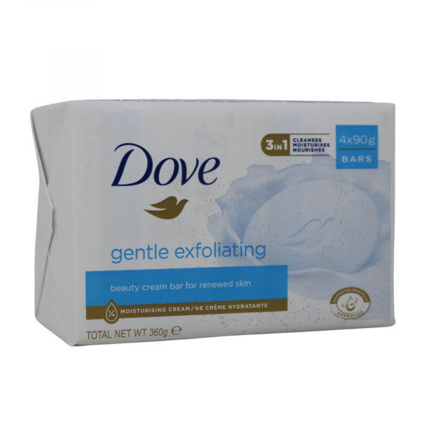 Dove Bar Soap Gentle Exfoliating 4ct 90g