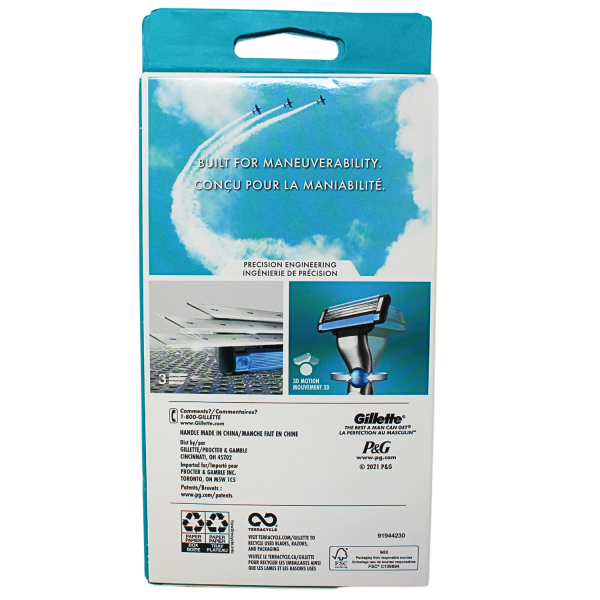 Gillette Mach 3 3D 1Razor + 2Cartridges