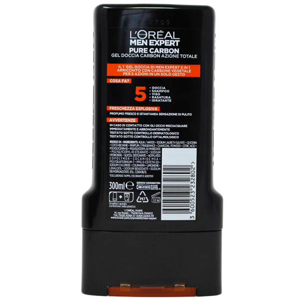 L'Oreal Expert Men Pure Carbon 5in1 Body Wash 300ml