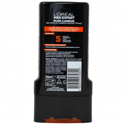 L'Oreal Expert Men Pure Carbon 5in1 Body Wash 300ml