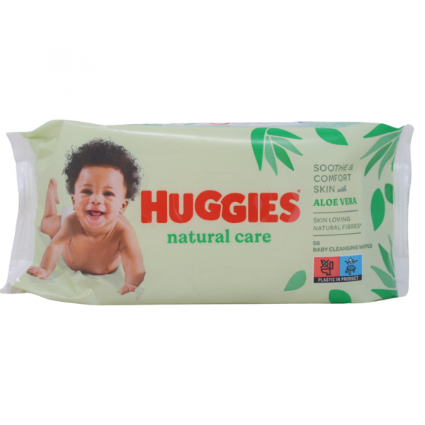 Huggies Wipes Natural Care Aloe 56ct