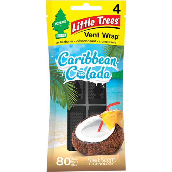 Little Trees Vent Wrap Caribbean Colada 4ct