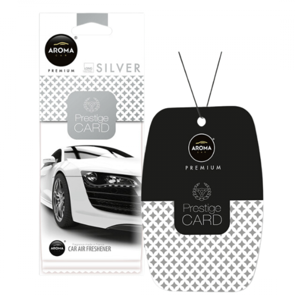 Aroma Car Air Freshener Prestige Card Silver