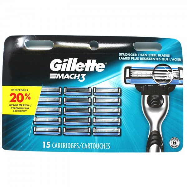 Gillette Mach 3 15Cartridges Carded