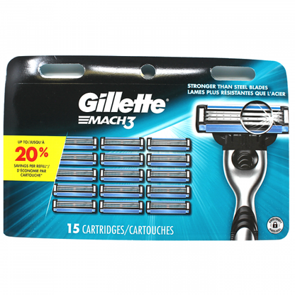 Gillette Mach 3 15Cartridges Carded