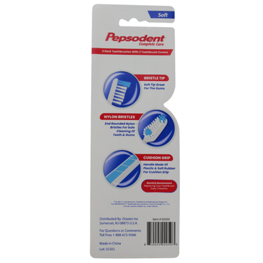 Pepsodent Toothbrush Soft with Cover 3CT
