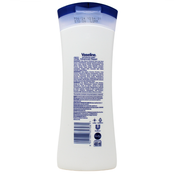 Vaseline Body Lotion Advanced Repair Unscented 400mL