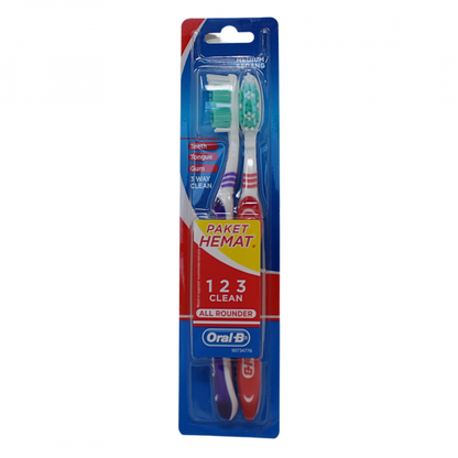 Oral-B Toothbrush Medium All Rounder 2pk